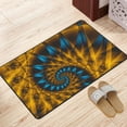 thumbnail image 3 of Fractal Orange Gold Glow Spiral Rugs Doormat, Non-Slip Machine Washable Carpets Floor Door Mat , 36" x 24", 3 of 6