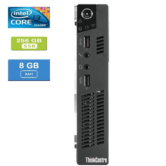 Refurbished: LENOVO M72E TINY Intel Core i3-2120T 2.60 GHz, 8GB, 256GB SSD, Win 10 Pro