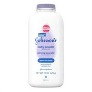 Johnson's Baby Powder Pure Cornstarch, Lavender & Chamomile, 15 oz, 2 Pack