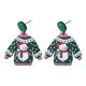 thumbnail image 4 of Pendientes de suéter navideño, pendientes de botón para mujer, regalo de Navidad, estéticos y lindos. muñeco de nieve verde, 4 of 9