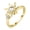 Yellow Gold, variant on Sun Adjustable Ring for Women, Gold Tone Open Band Ring, Minimalist Fashion Statement Jewelry Gift