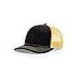 thumbnail image 3 of Richardson 112 Trucker OSFA Baseball Hat Ball Cap, Black/Vegas Gold, 3 of 4