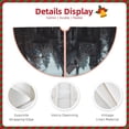thumbnail image 3 of Rateoe Gloomy Mansion Forest Scene Pattern Christmas Tree Skirt with Ties, Christmas Tree Decorations, Farmhouse Christmas Decor Xmas Holiday Decorations-48", 3 of 6