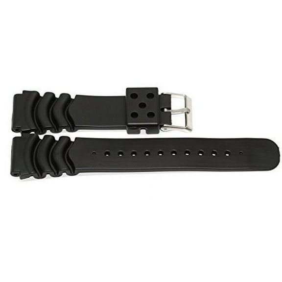 22mm Black Rubber Diver Watch Band Strap fits Seiko SKX 031 SKX781 SKX007