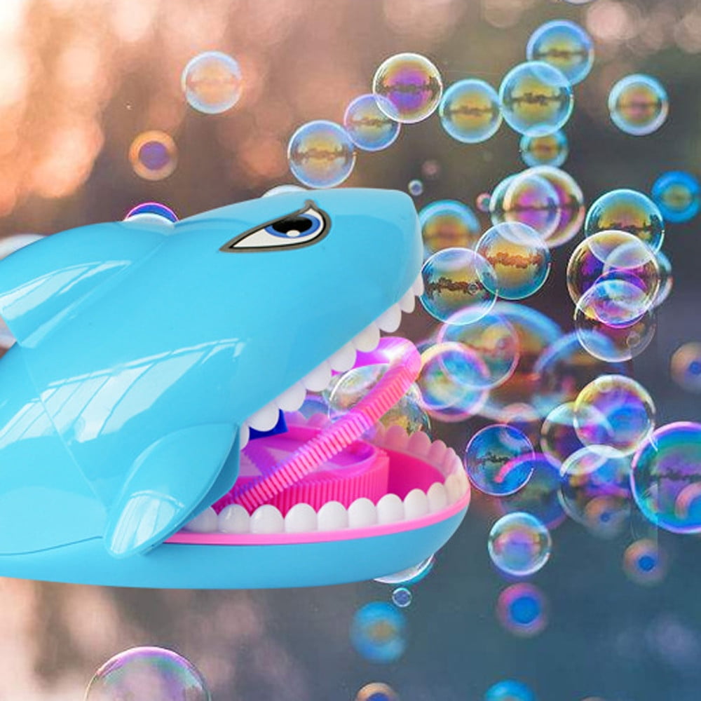 Blue Shark Automatic Bubble Machine Party Toy Bath Toys ...
