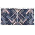 thumbnail image 7 of Yayeee Kitchen Curtains Tier Set of 2 Light Filtering 57"x24" Over Sink Window Panels, Black Stripes, 7 of 7