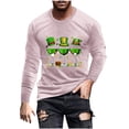 thumbnail image 2 of Blusas y camisas de manga larga y cuello redondo para hombre, camisetas casuales con estampado de moda y cuello redondo, blusas de licra de manga corta para hombre., 2 of 5