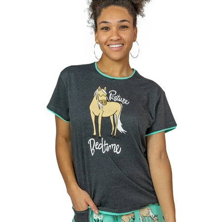 

LazyOne Pajamas for Women Cute Pajama Pants and Top Separates Pasture Bedtime Horse X-large