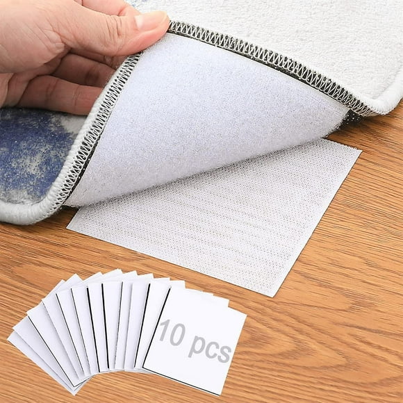 Carpet Hook Anti Slip Pad Anti Slip Sticker Square (10pcs,white)