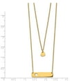 thumbnail image 3 of White Stainless Steel necklace with pendant Bar 17 in 15.5 0.7 mm, 3 of 3