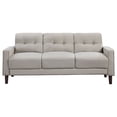 thumbnail image 2 of Homestock Global Glam 2-Piece Upholstered Sofa Set 77.25x32.75x34.25 in Beige - Track Arms, Tufted, Easy Assembly, Ideal for Small Spaces, 2 of 6
