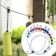 thumbnail image 4 of WIFKLSIIPG Creative Outdoor Elastic Windproof Clip Clothesline with Positioning Buckle Clothesline Clothesline with Windproof Clip 12 Clips(White), 4 of 6