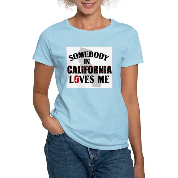 CafePress - Somebody In California Women's Pink T Shirt - Women's Classic T-Shirt