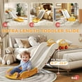 thumbnail image 3 of Qaba Toddler Slide, Couch Slide for Bed, Sofa, Extra Length Indoor Couch Slide for Toddler, Baby, Child, Easy to Assemble, Yellow, 3 of 9