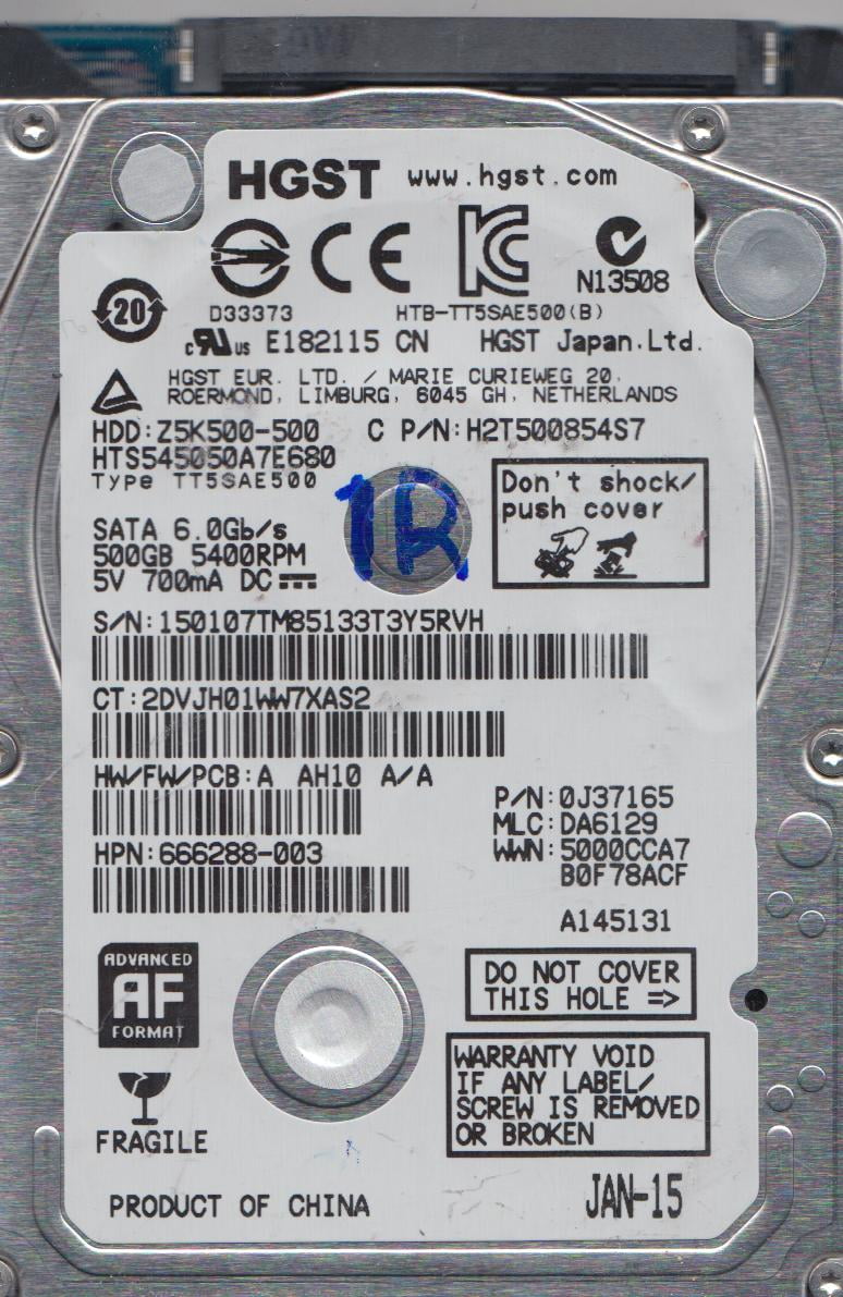 HTS547575A9E384, PN 0J15353, MLC DA3928, Hitachi 750GB SATA HTS547575A9E384, PN 0J15353, MLC DA3928, Hitachi 750GB SATA