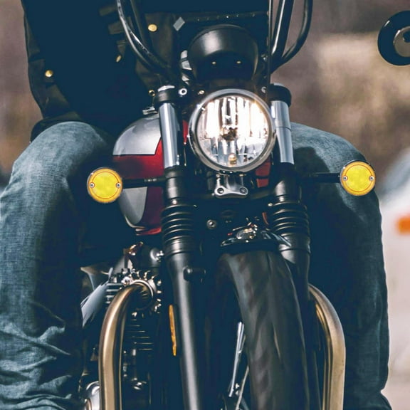 HOOWIFFY Orange ABS Turn Signal Lens Protector for Motorcycle ATV Enhanced Visibility and Durability 2 Pieces