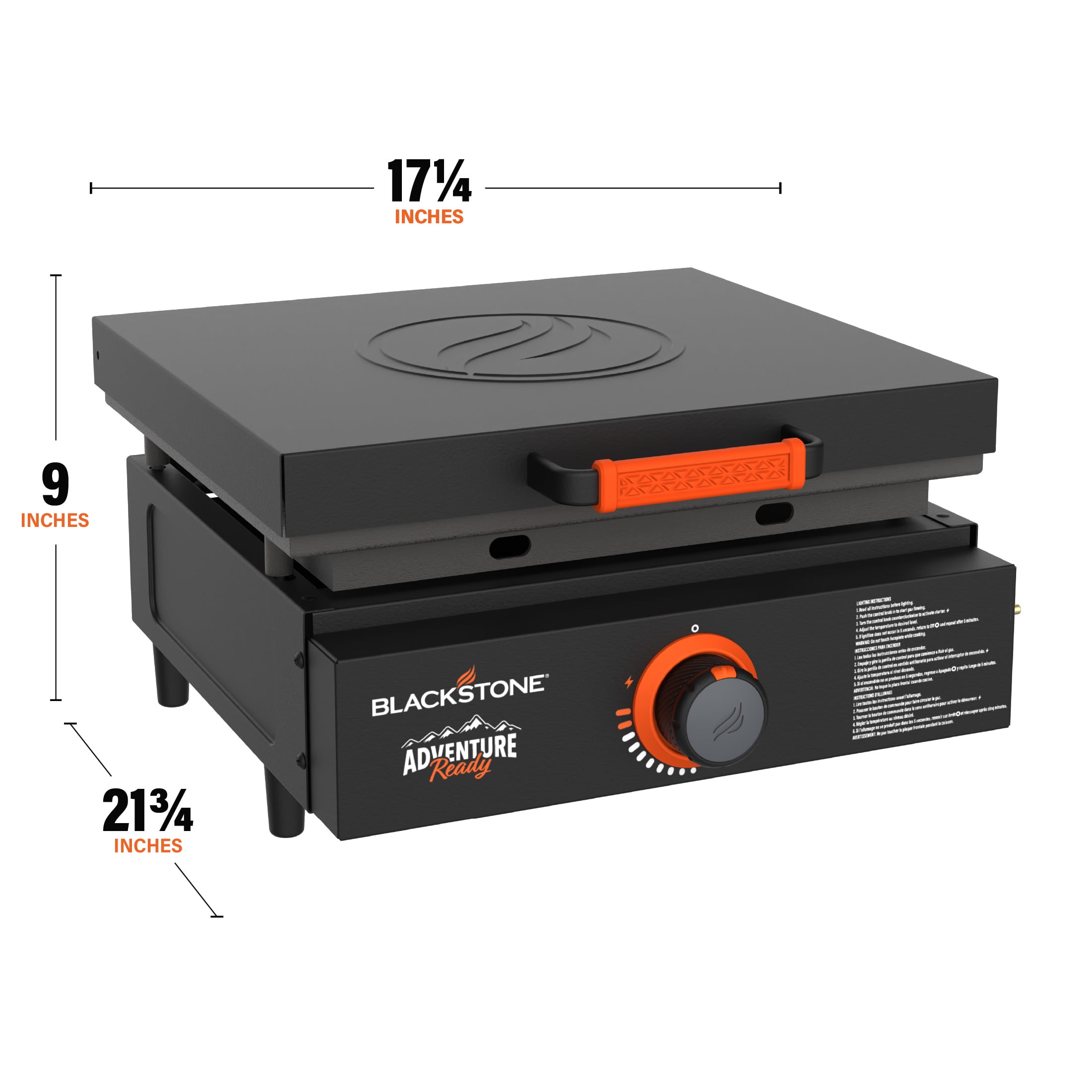 Blackstone Single Burner 17" Adventure Ready Propane Tabletop Griddle with Hard Cover