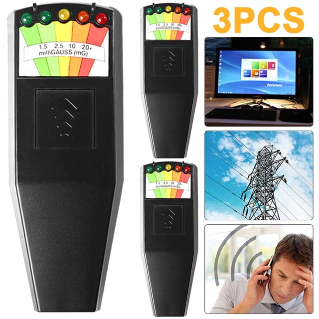 3 Uds K2 5 LED Gauss Medidor EMF LCD Probador Radiación Campo Electromagnético ()