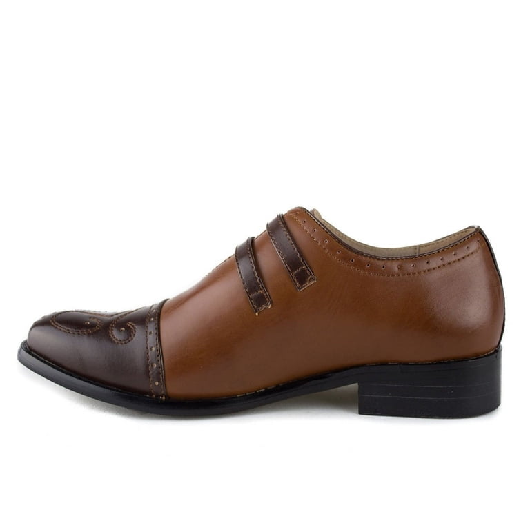 Majestic Collection Men’s Sz 7 1/2 Dress Shoes, Double Monk Strap Leather Scuffs Men-s-95731-Leather-Lined-  main image 4