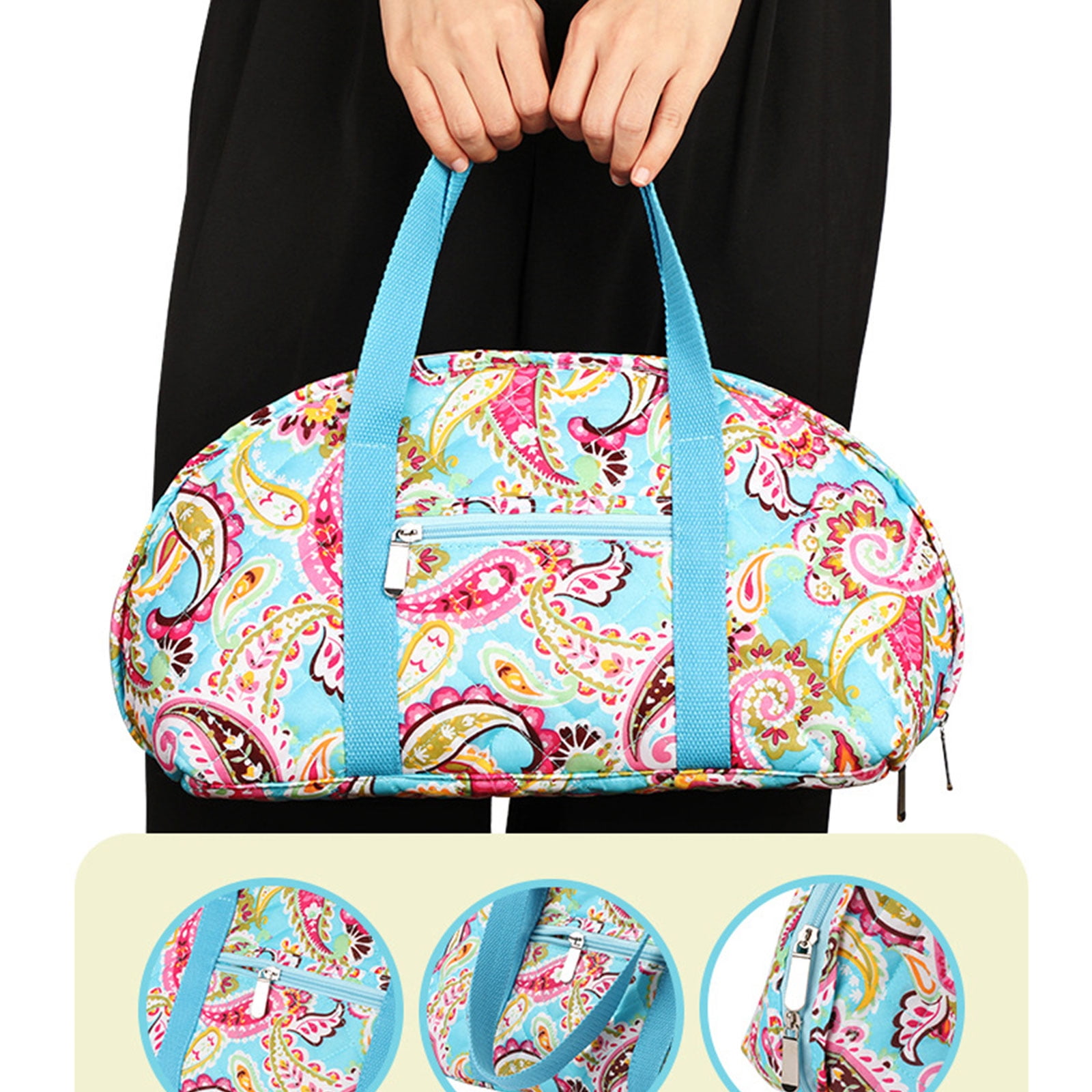 Crochet Craft Project Bag Travel Craft Project Bag Yarn Organiser Bag for Crocheting Pattern Yarn Hook Needle