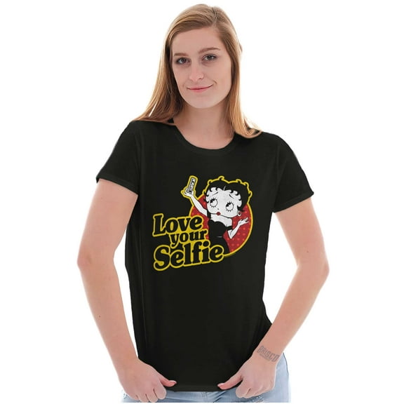 Betty Boop Love Your Selfie Cute Women's T Shirt Ladies Tee Brisco Brands S