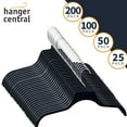 thumbnail image 4 of Hanger Central 100 Pack Recycled Black Heavy Duty Plastic Shirt Blouse Garment Hangers with Polished Metal Swivel Hooks, 17 inch, 4 of 6