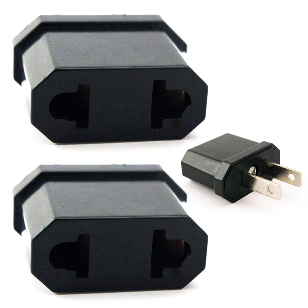 6 Travel Adapter Power Converter Europe to USA Plug Wall Adaptor