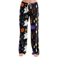 thumbnail image 2 of Pajama Pants Women - Retro Halloween Soft Breathable Sleep & Lounge Pants for Women, Comfy Casual Pj Pants Bottoms with Pockets, 2 of 5