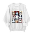 thumbnail image 2 of DailyTrove Women's Halloween Long - Sleeve Top, Cartoon Ghosts Print, Cute Style, Lightweight Fabric, Halloween Celebrations & Casual Days, 2 of 6