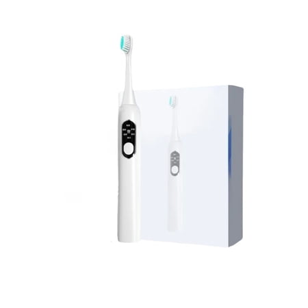 DOBLT White Pro 1000 Electric Toothbrush, 1-Pack - Low Frequency Clean, Gum Care, Pressure Sensor, Whitening, Rechargeable, Includes Brush Head