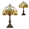 thumbnail image 6 of Stained Glass Table Lamp, Baroque Style Bedroom Desk Lamp, Retro Bedside Table Lamp Includes Light Bulb for Bedroom Nightstand Living Room Dormitory Office Decor, 6 of 7