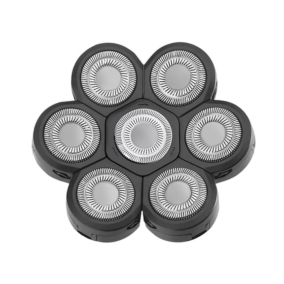 7D Black Universal Replacement Blade Head for Men's Electric Shaver - 7 Blades Head Shaver Replacement