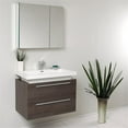 thumbnail image 2 of Fresca Medio Gray Oak Modern Bathroom Vanity w/ Medicine Cabinet, 2 of 6