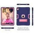 thumbnail image 4 of New iPad Pro 11 inch Tablet Case 2018 SOATUTO Heavy-Duty Drop-Proof and Shock-Resistant Rugged Hybrid case with Built-in Stand for Apple iPad Pro 11" Tablet (Navy/Pink), 4 of 7