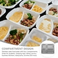 thumbnail image 2 of MasteelfCA 1Pc Stainless Steel Divided Plate Rectangular 4 Sections Food Serving Tray, 2 of 8