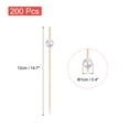 thumbnail image 2 of Uxcell 200Pcs Palillos de cóctel de perla de bambú para bebidas, alimentos y frutas, blanco, 2 of 6