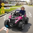 thumbnail image 6 of East doll 24V Kids Ride on UTV Car, 2 Seater Ride on Toy for Big Kids, Power Ride on Car for Boys, 4WD 800W Motors, Kid Electric Car Aged 3-8Y , 5.1 MPH , EVA Wheels, Remote Control, Music, Pink, 6 of 9