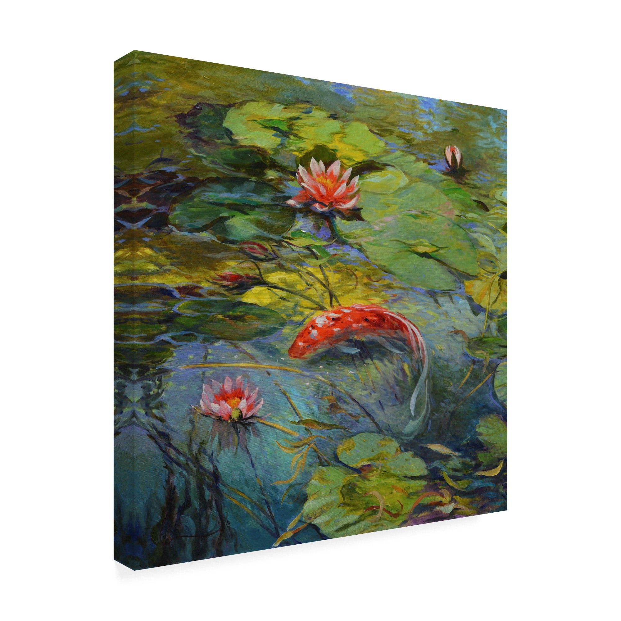 Trademark Fine Art 'Vermillion Koi' Canvas Art by Chuck Larivey