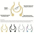 thumbnail image 3 of LAURITAMI 16Pcs Fake Nose Rings Fake Septum Nose Ring Horseshoe For Women Men Stainless Steel, 3 of 3