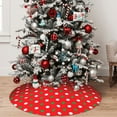thumbnail image 5 of Picia White and Green Polka Dot Print Christmas Tree Skirt , Christmas Tree Skirt Ornaments for Merry Christmas Holiday Party Decorations Indoor Outdoor-48", 5 of 7