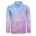 thumbnail image 3 of Pastel Cloud Shirt Men Light Colored Galaxy Casual Shirts Autumn Funny Graphic Blouses Long Sleeve Trendy Oversize Top Gift Idea, 3 of 6