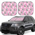 thumbnail image 6 of Kdxio Funny Panda Draws A Heart Print 2-Piece Sun Shade Front Windshield - Foldable Car Front Window Sunshades for Most Sedans SUV Truck, 6 of 6
