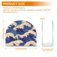 thumbnail image 4 of Yayeee Napkin Holder for Table Kitchen Paper Tissue Organization, Blue Wave Pattern, 4 of 8