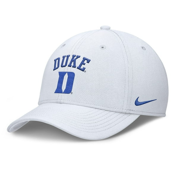 Men's Nike White Duke Blue Devils 2025 On-Field Rise Performance Flex Hat