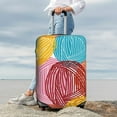 thumbnail image 7 of Hirioo Colorful Wool Balls for Elasticity Suitcase Cover (No luggage Included) Durable Luggage Protector Fits 18-32 Inch Luggage-Large, 7 of 7