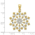 thumbnail image 3 of 14k & Rhodium Diamond-cut Starburst Snowflake Pendant K4262, 3 of 3