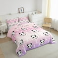 thumbnail image 3 of jejeloiu Gradient Pink Purple Full Size Comforter Sets,Cute Cartoon Panda Bedding Comforter Set,Zoo Animal Bedding Sets For Teens,Luxury Bedroom Decor Reversible,3-Piece, 3 of 8