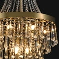 thumbnail image 4 of KPIBEST 9-Lights Crystal Chandeliers, Empire Style K9 Crystal Ceiling Light for Living Room Foyer Dining Room Hallway Bedroom with E14 Base, 4 of 12