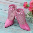 thumbnail image 1 of Botines de moda 1/3 BJD Tacones altos para la noche Lolita Doll PU Leather Pink Stiletto Shoes Baoblaze Zapatos de muñecas BJD, 1 of 7