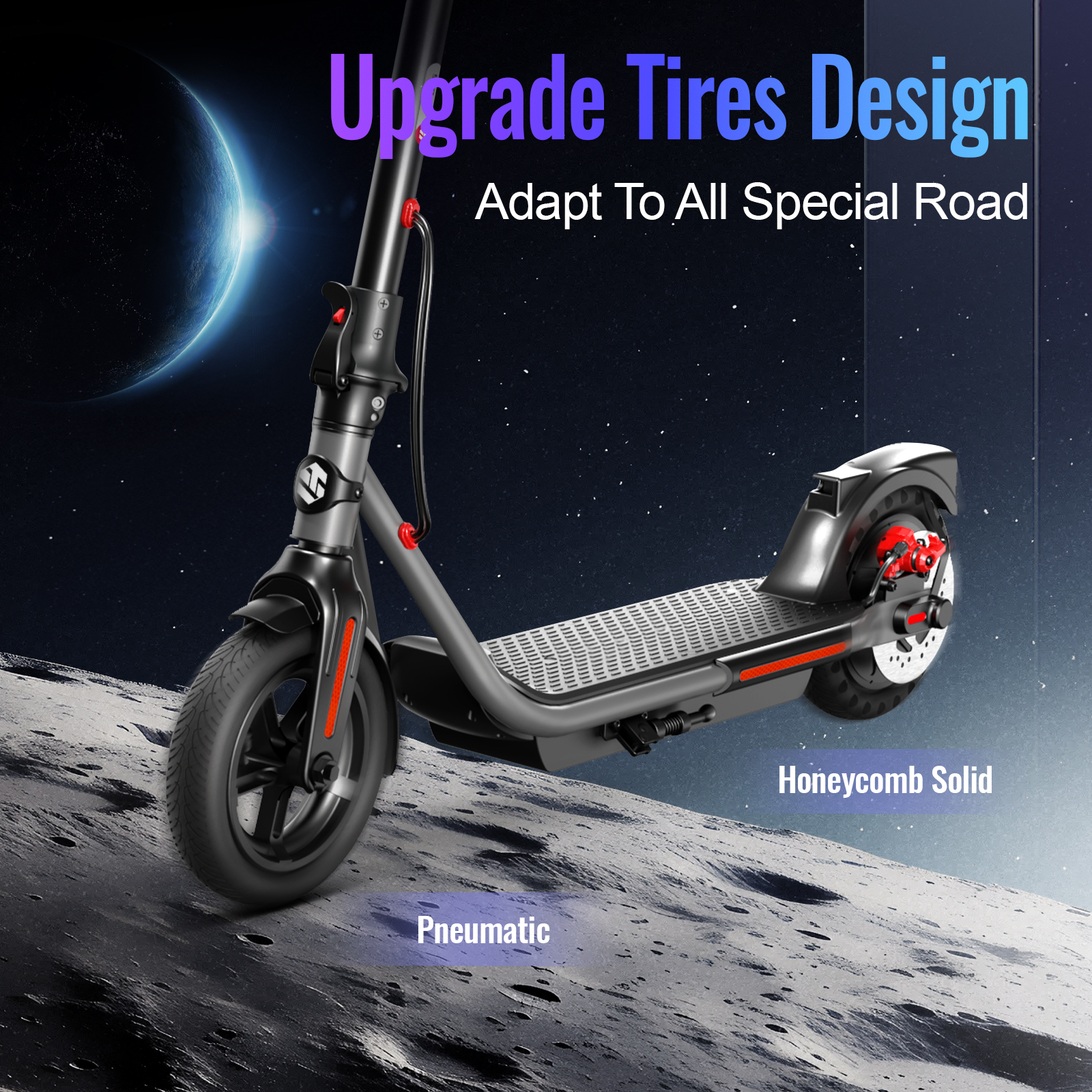 SISIGAD Adult Electric Scooter, 300W Motor, 8.5" Tires, 15 Mile Range, 19 MPH Top Speed